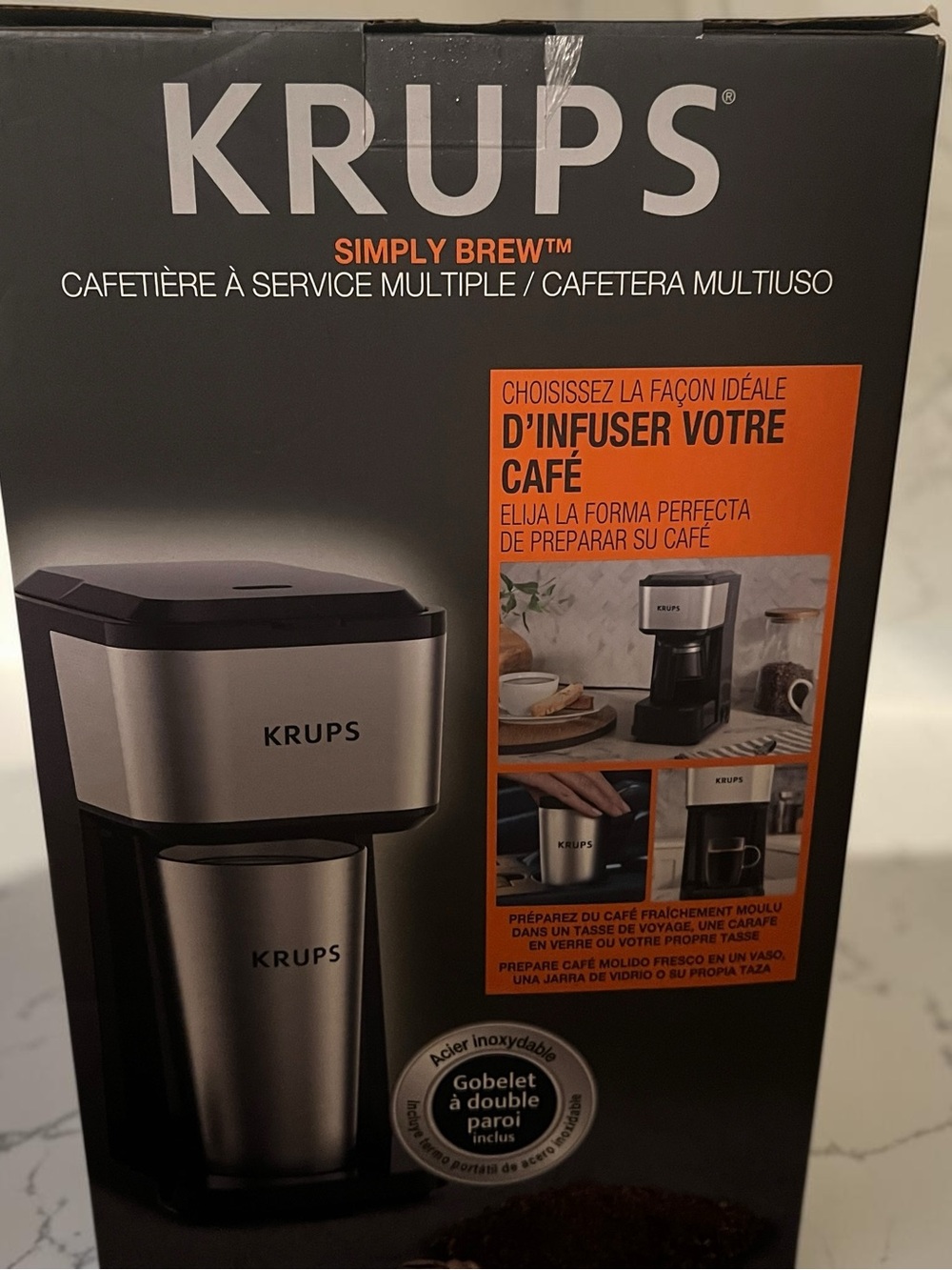 KRUPS Simply Brew Single-Serve Coffee Maker - Black and Silver